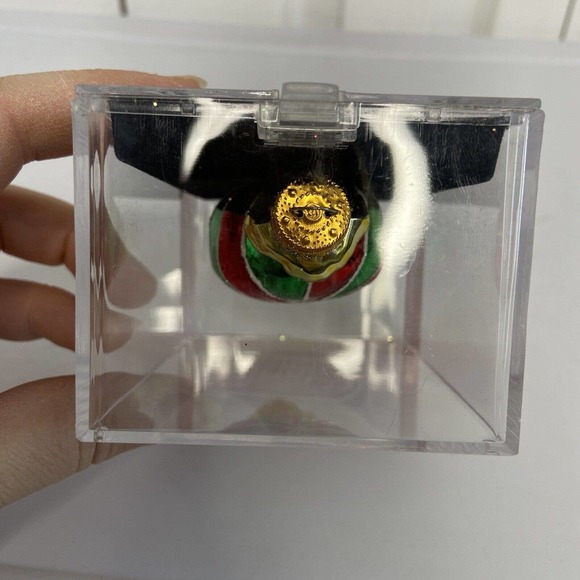 NIP Macys Holiday Lane Candy Christmas Ornament 3” Molded Glass Handmade Wrapped - Picture 8 of 8